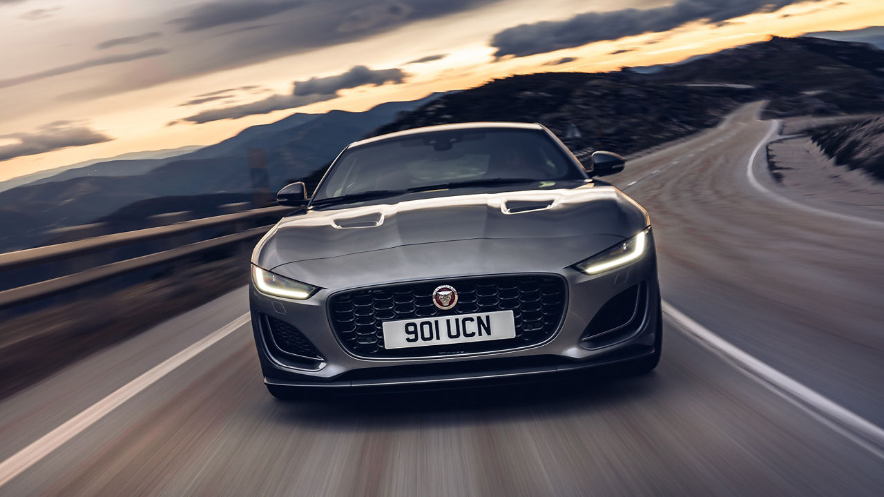 Jaguar F-TYPE Running on Highway