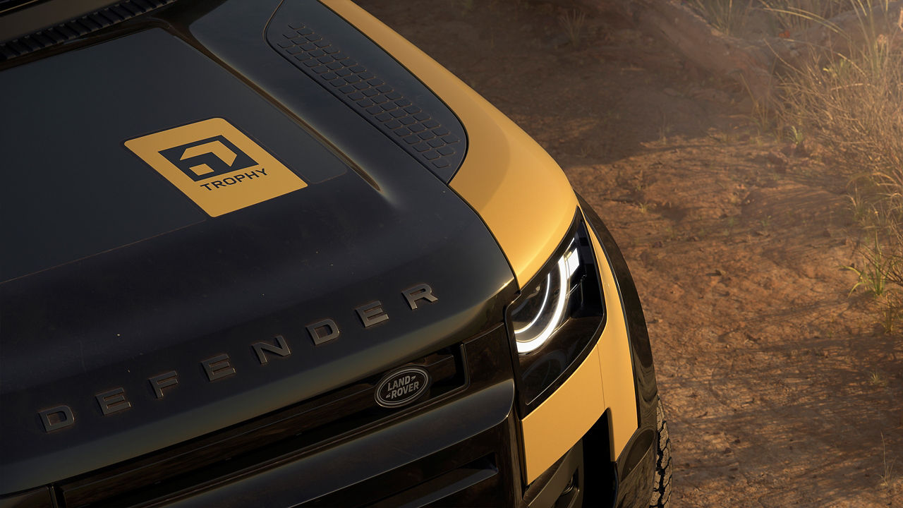 Defender Trophy top headlight view