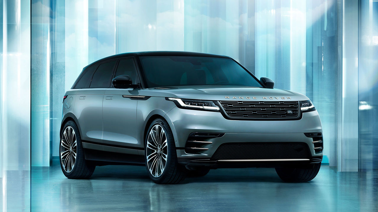 Range Rover Velar with glass background