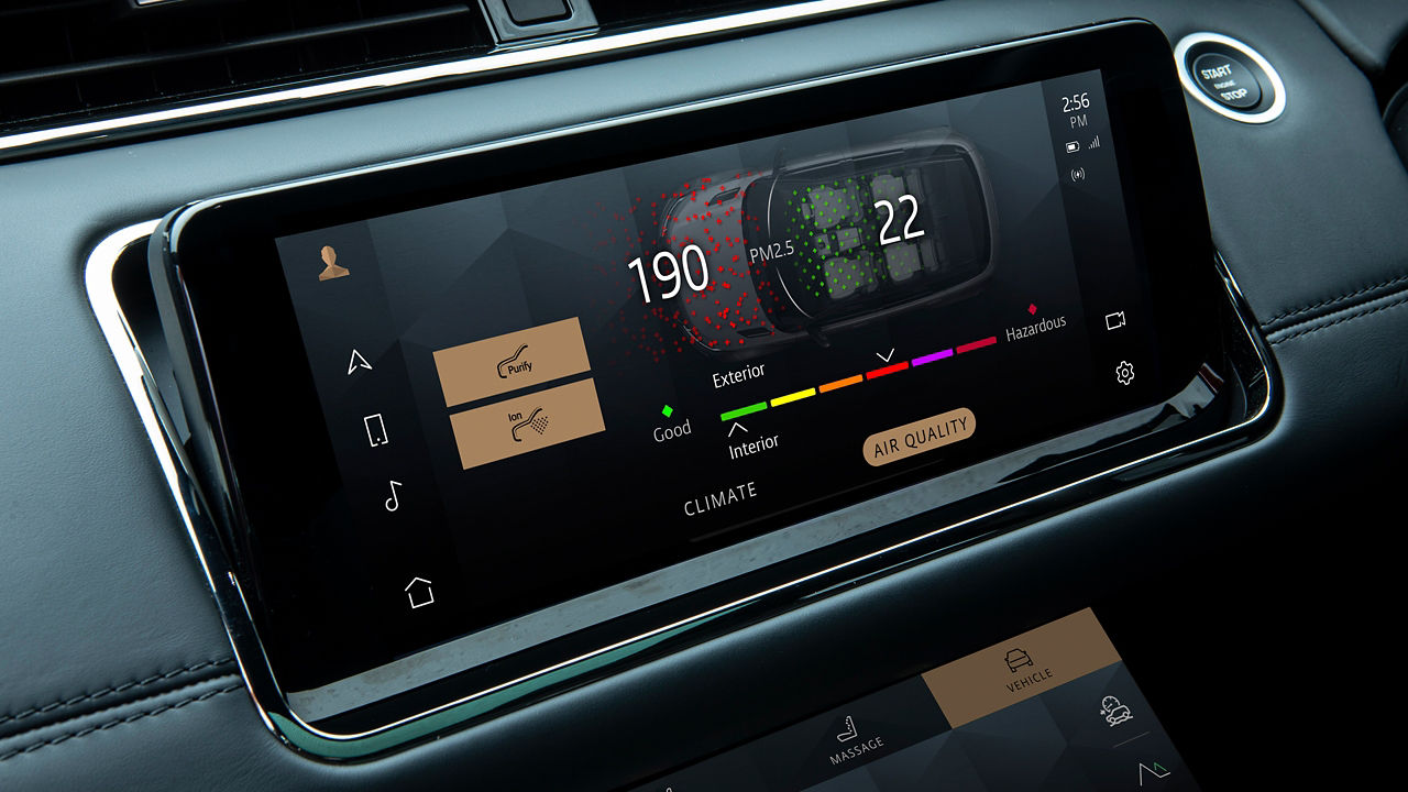 Range Rover Evoque's PIVI screen