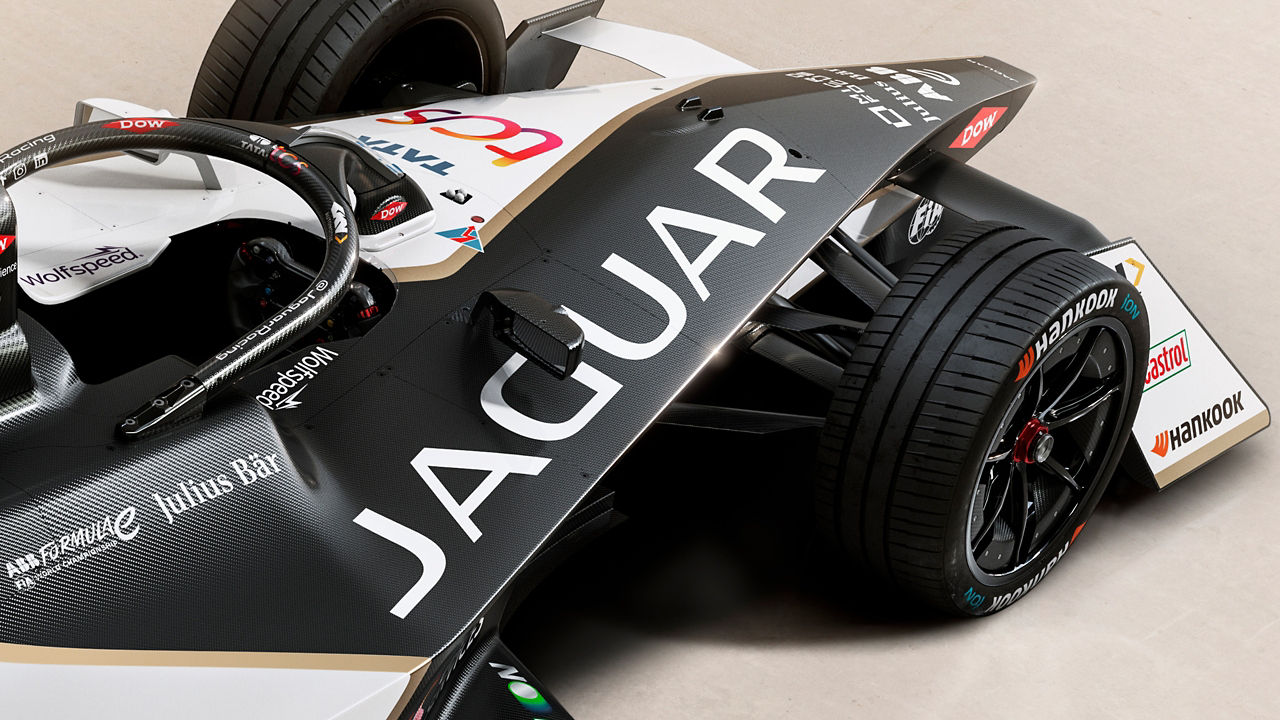 The new Jaguar Formula E race car