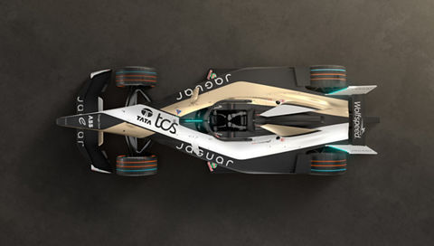 Jagua racing car top view.