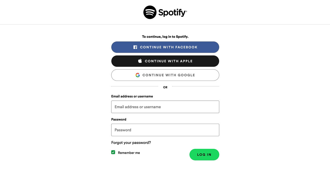 Spotify log In 