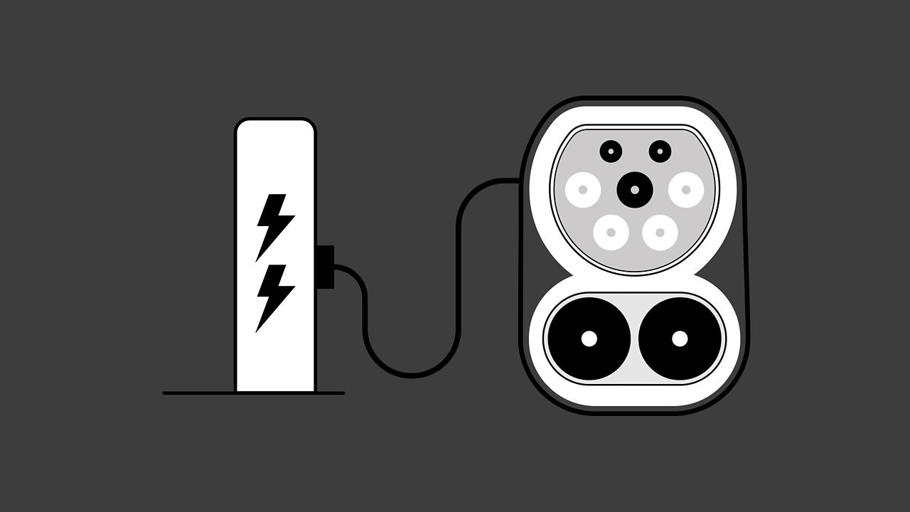 tethered rapid dc charging cable icon