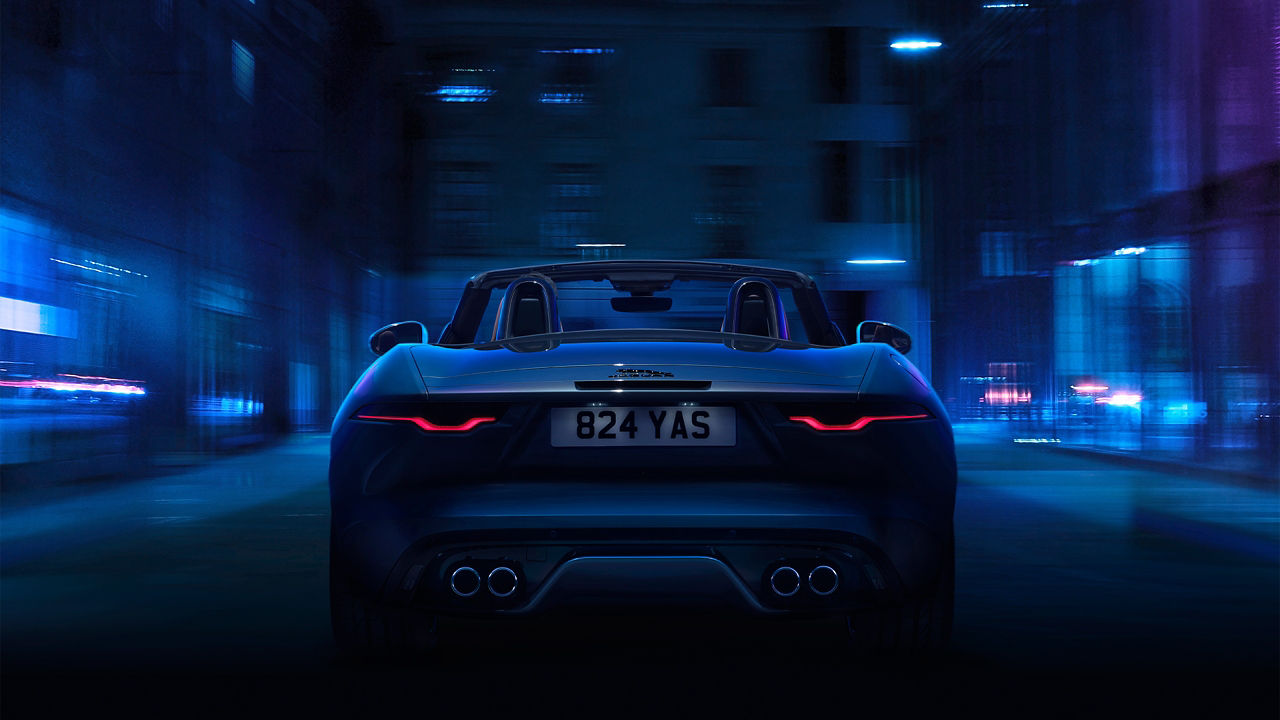 Rear view of Jaguar F-TYPE