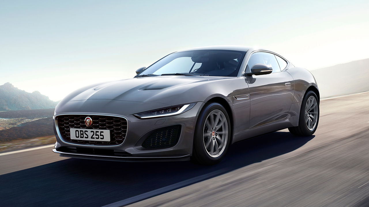 Jaguar F-Type running on road