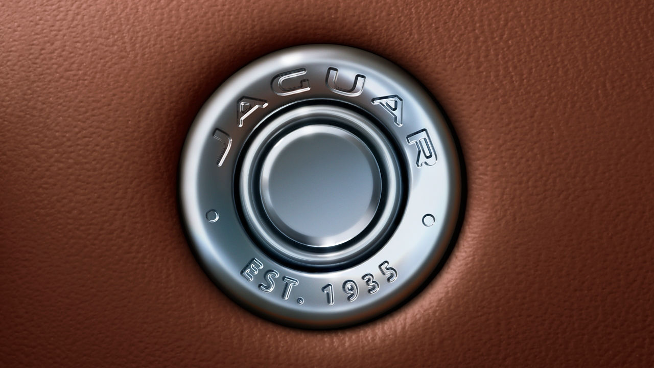 Jaguar F-Type leather seat with Jaguar badging 