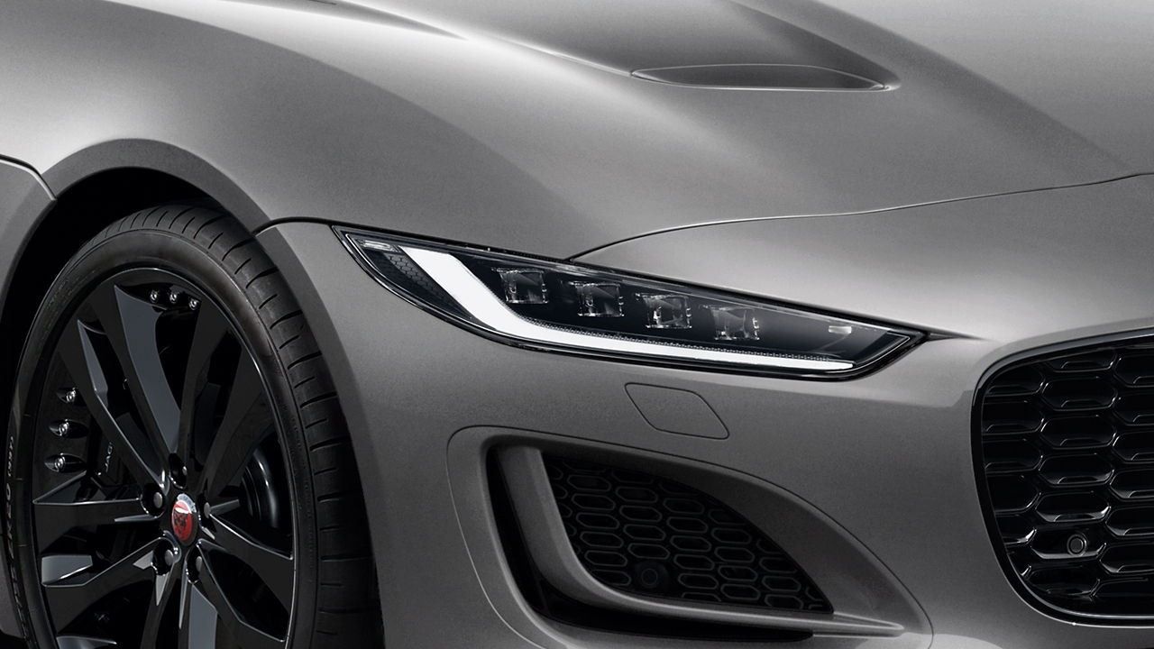 Jaguar F-Type headlights extreme crop