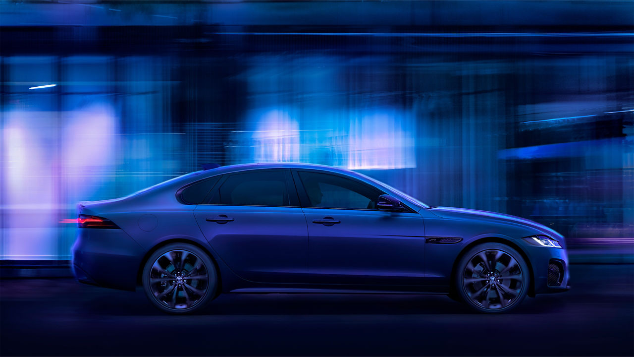 Side view of the Jaguar XF
