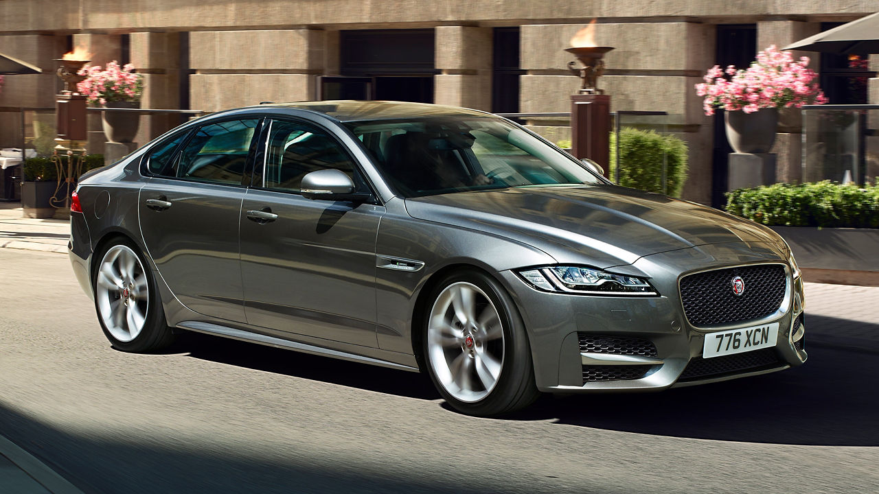 Jaguar XF Parked at city road