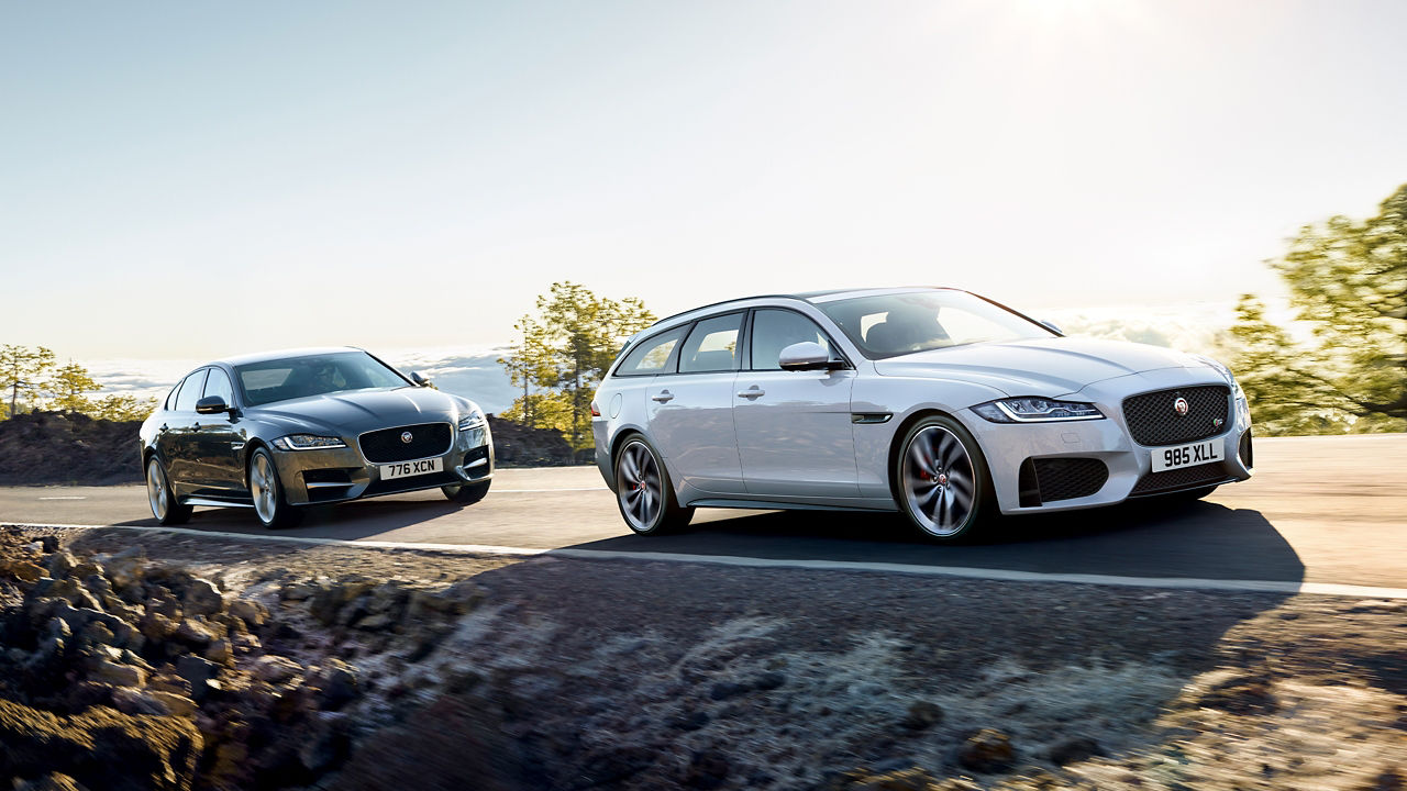 Jaguar XE running on Snow Hill Road