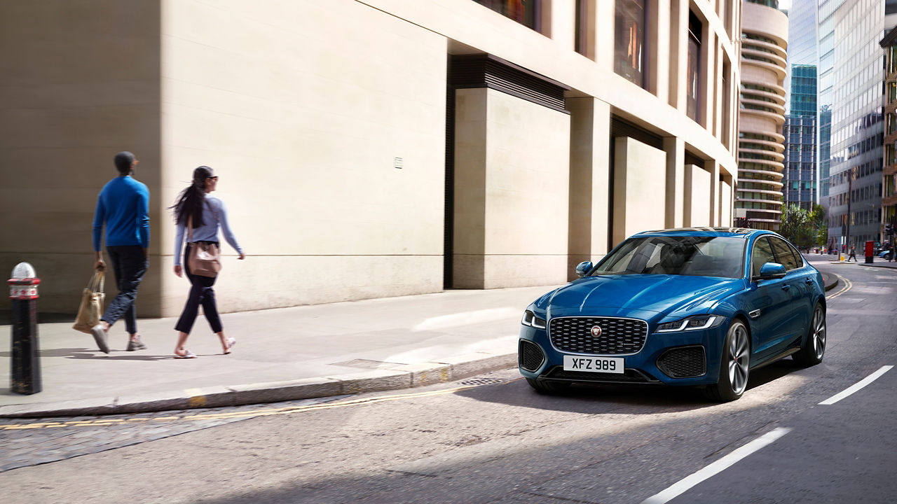 Parked Jaguar XF exterior 