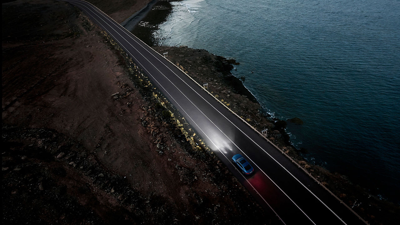 Jaguar on highway