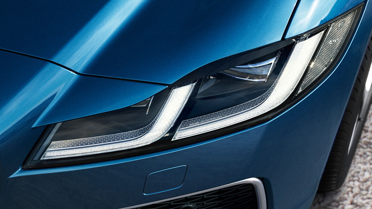 Extreme crop of Jaguar XF Headlight