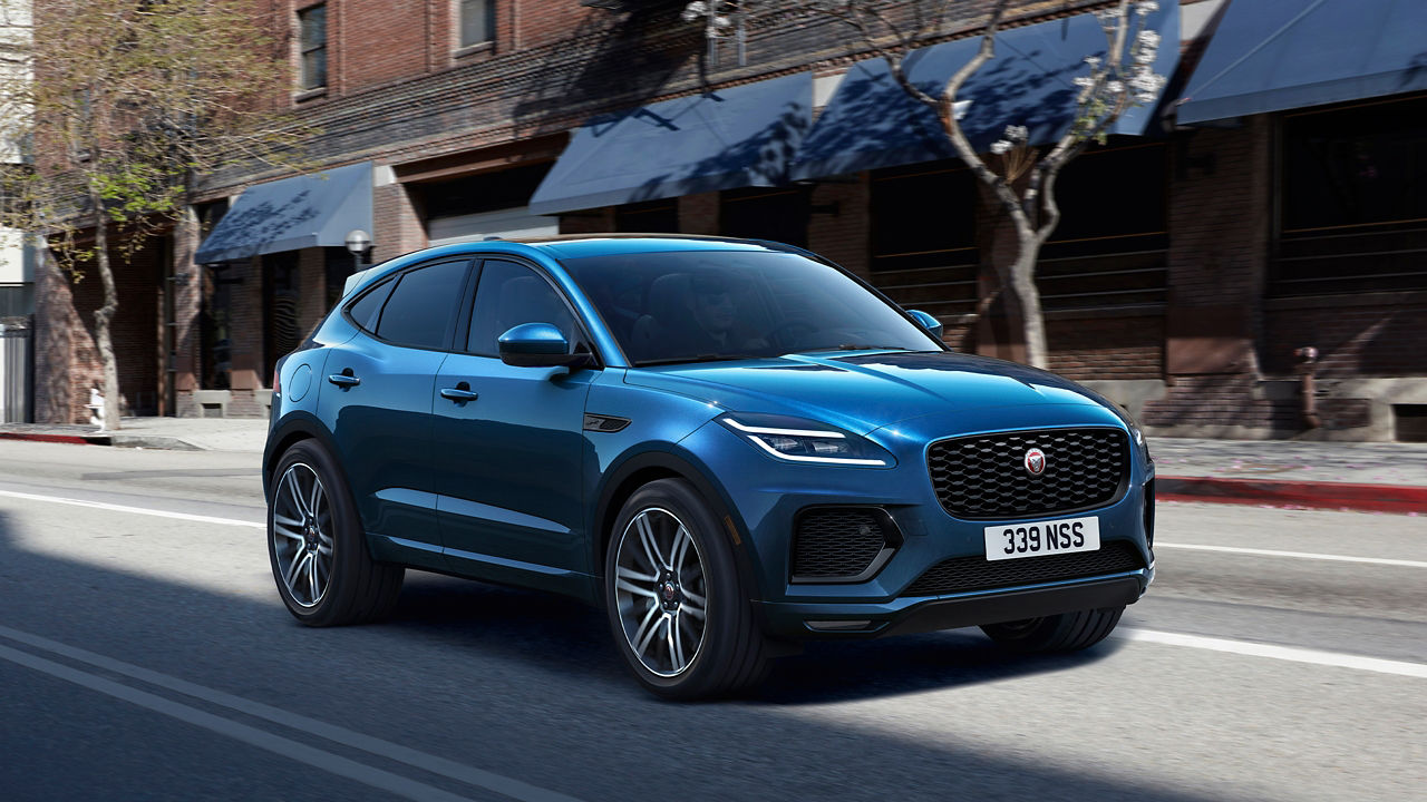 Jaguar E-PACE parked on street road 