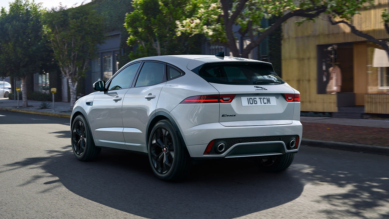 Jaguar E-PACE runing on street road 
