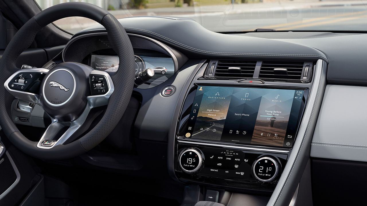 Jaguar E-Pace interior and InControl system details