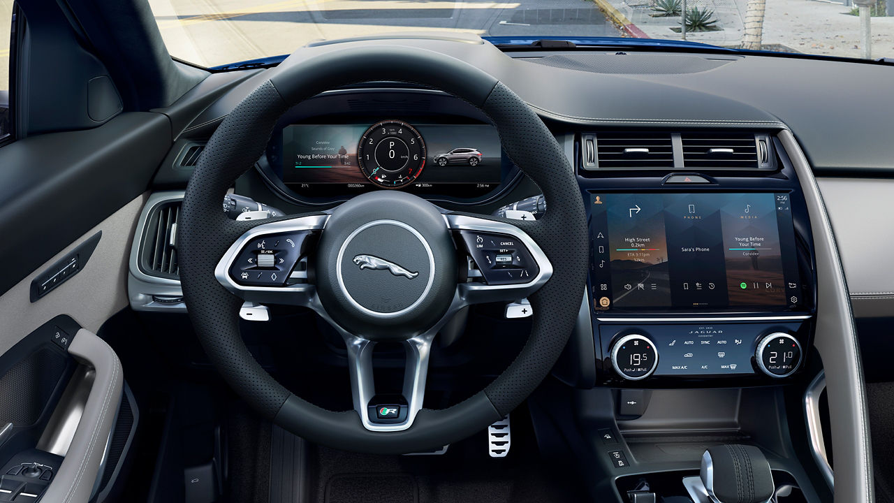 Jaguar E-Pace interior and InControl system details