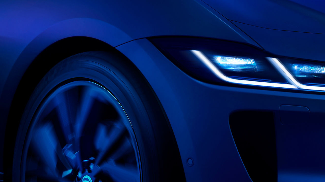 Headlight view of Jaguar I-PACE