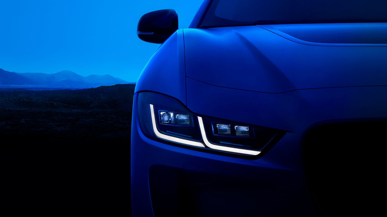 Headlight view of Jaguar I-PACE