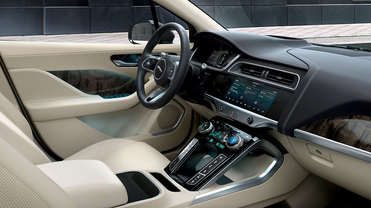 Jaguar I-PACE Interior with beige and black combination