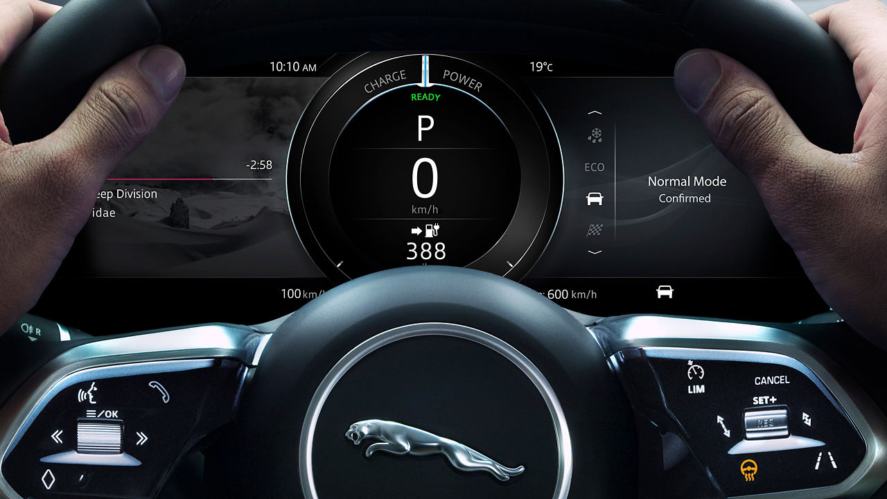 Close View of I-PACE Speed Meter