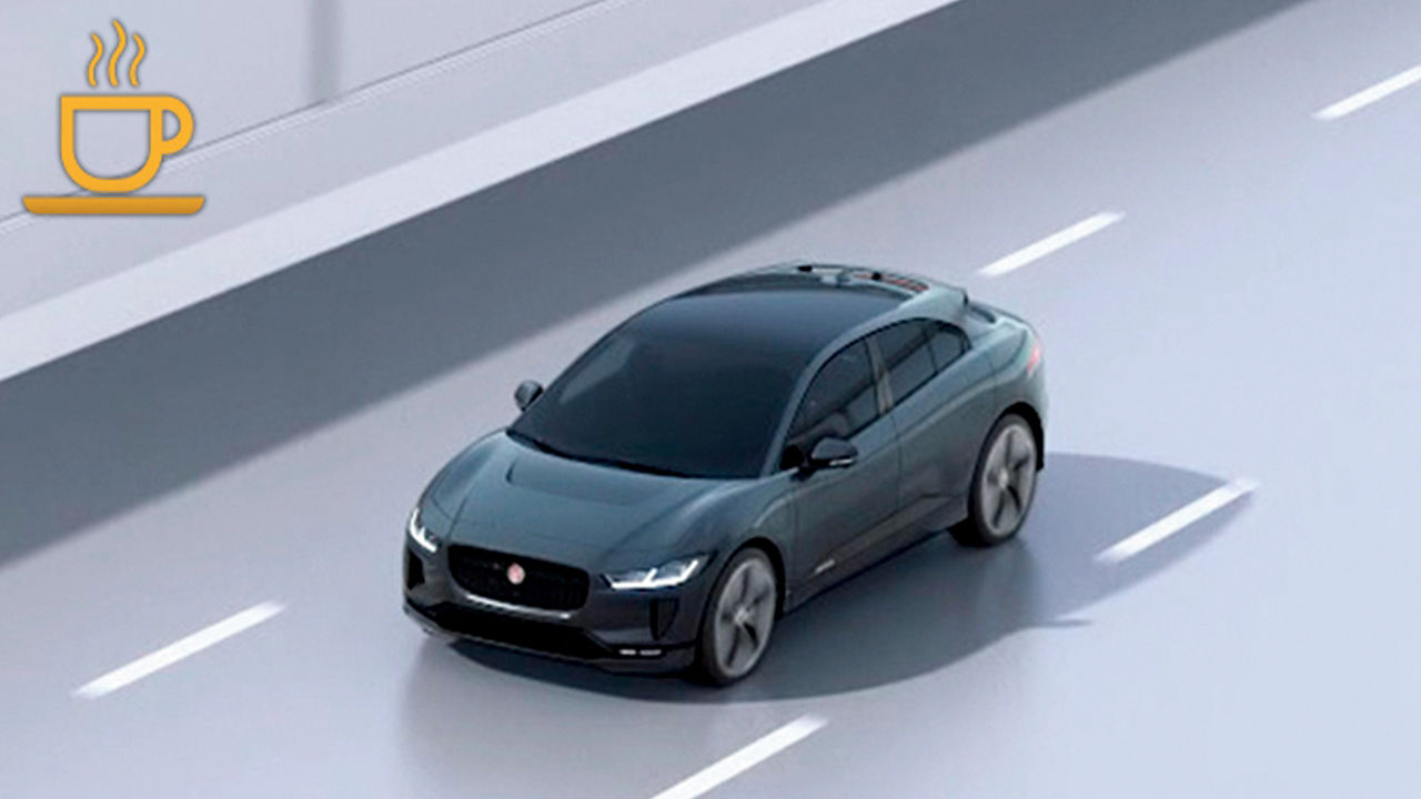 Jaguar I-PACE moving on road