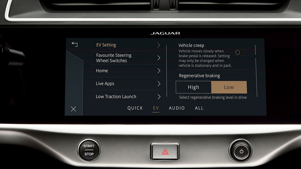 Jaguar I-PACE Close view of Infotainment