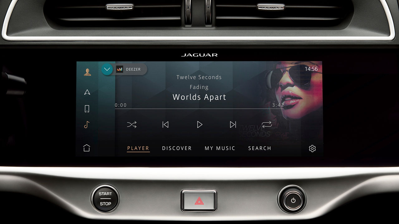 Jaguar I-PACE Close view of Infotainment