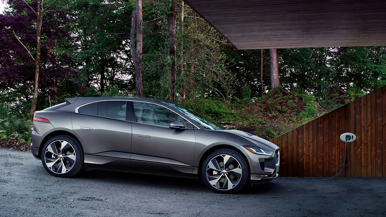 Jaguar I PACE charging at office compound