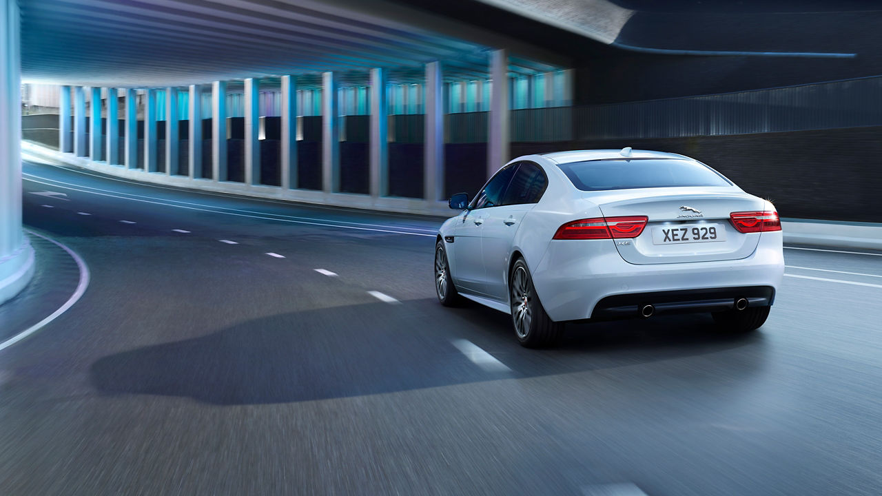 Jaguar XE Moving on Tunnel Road