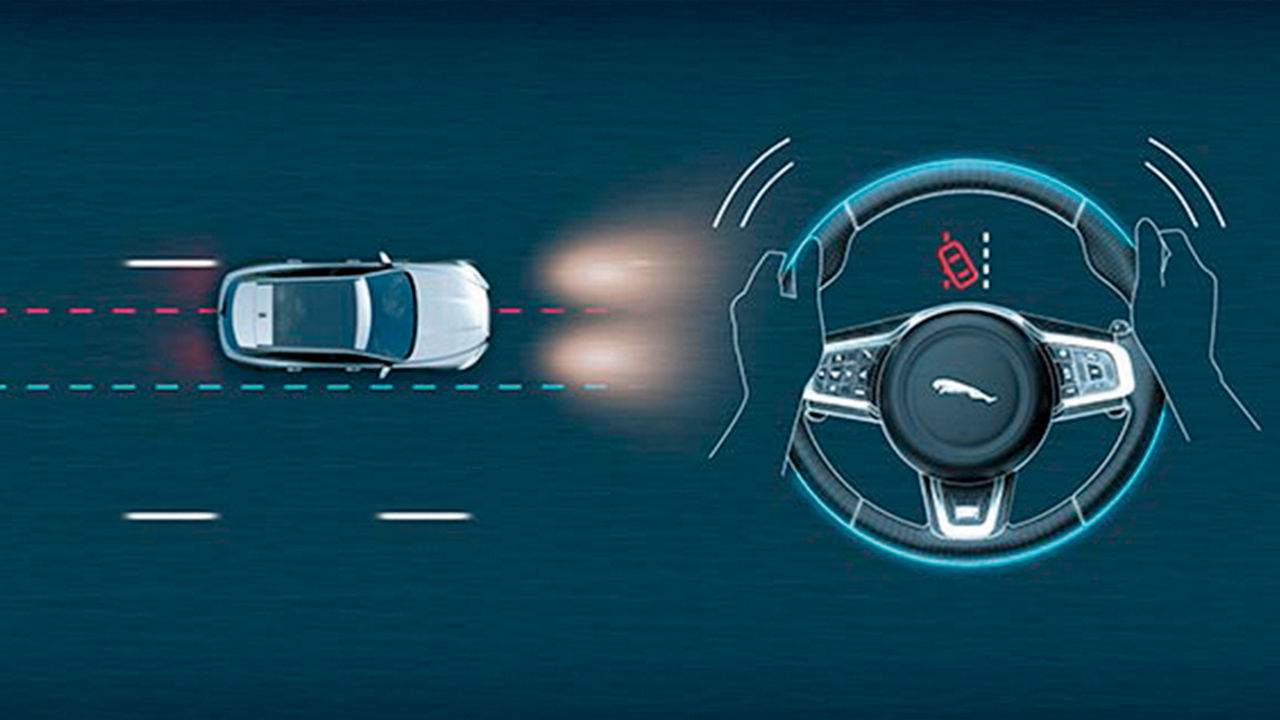 Jaguar F-Pace Lane Departure Warning Illustration