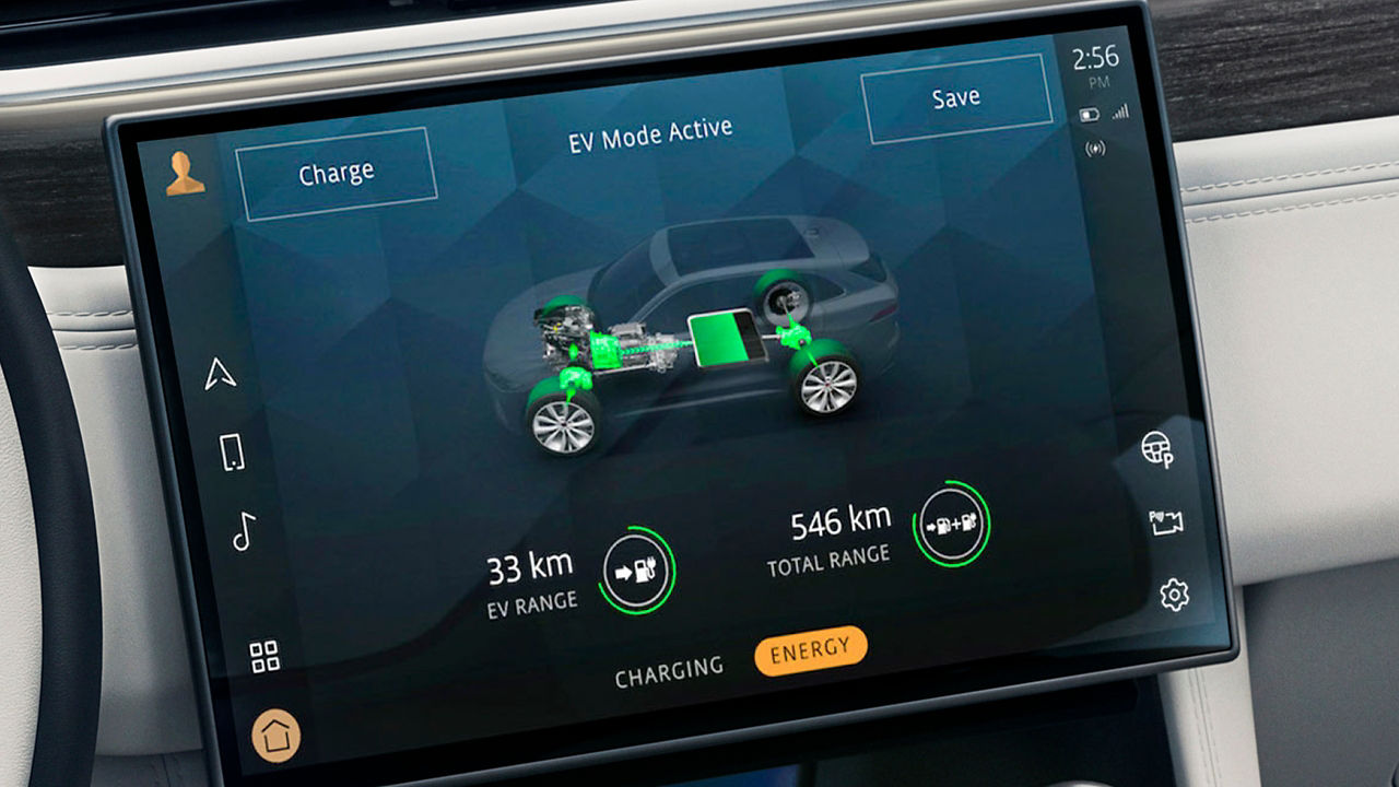 Jaguar F-PACE Close View of Infotainment