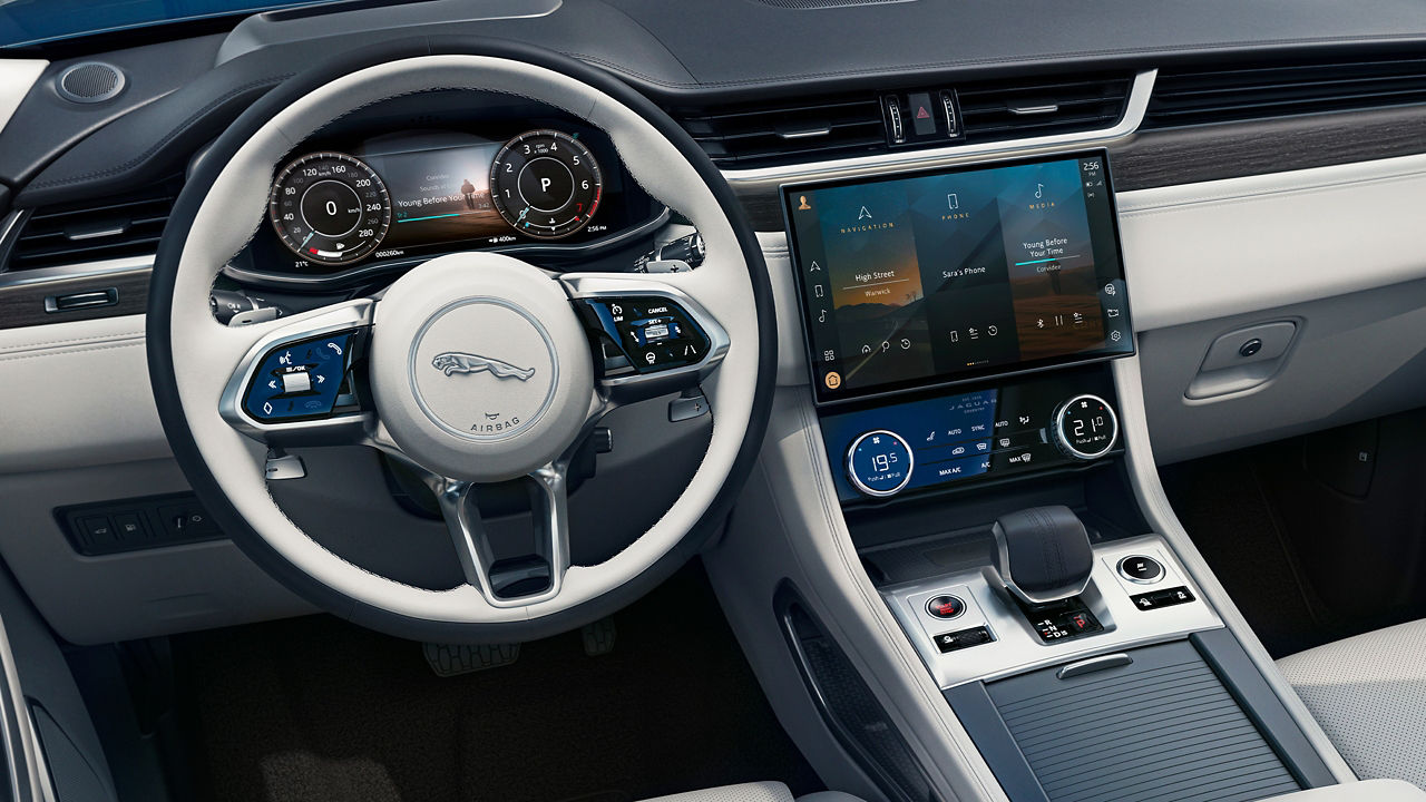 Jaguar F-Pace car  interior details 