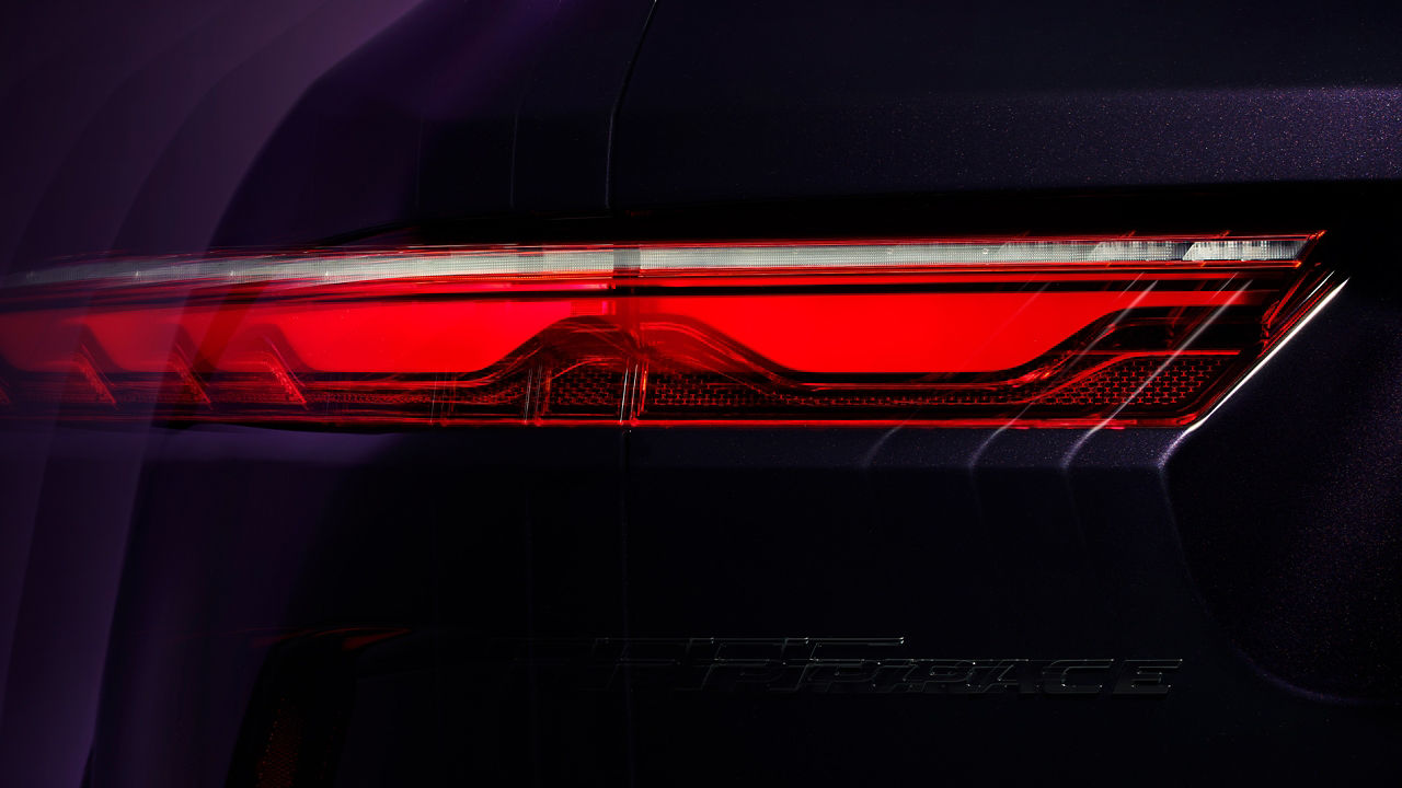 Jaguar F-Pace back side red light features