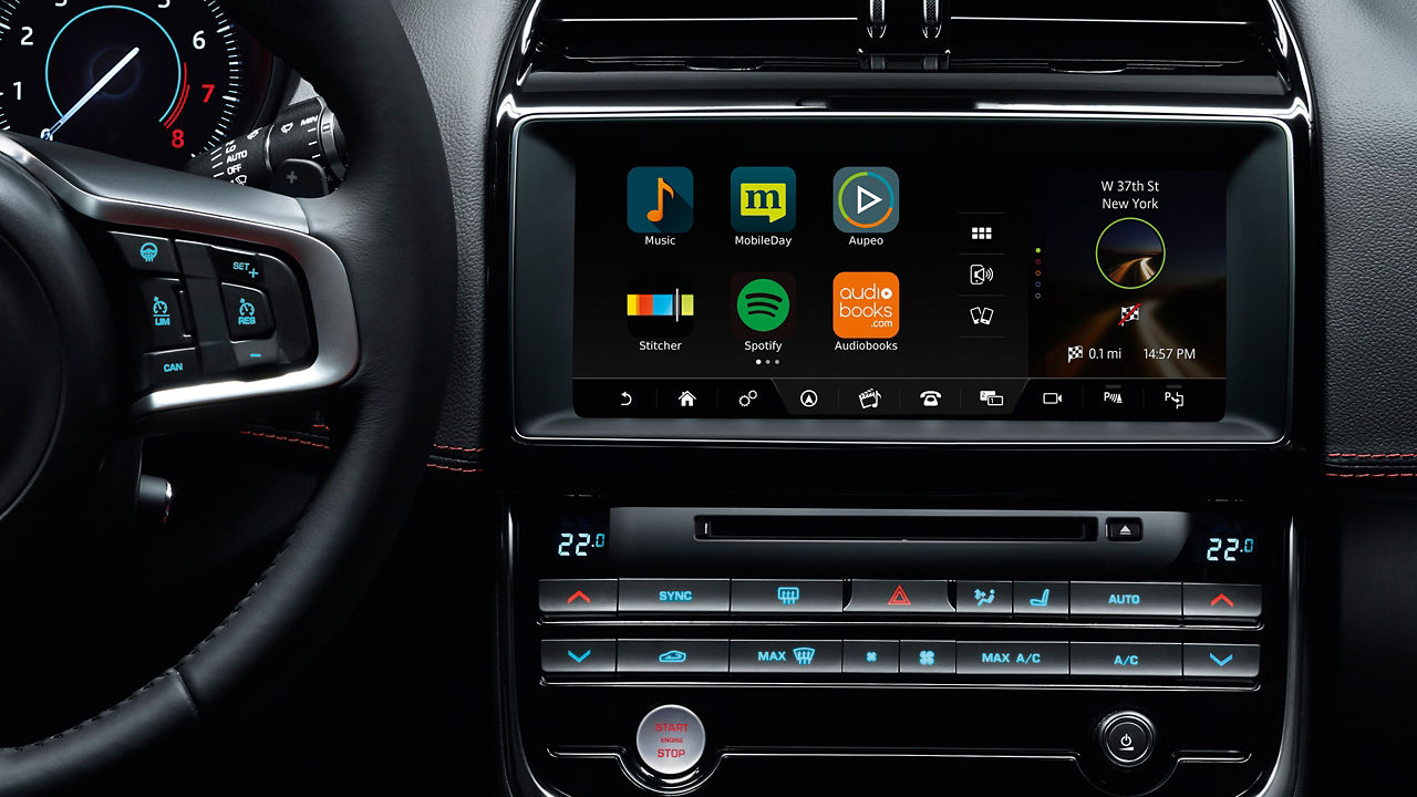 Jaguar XE infotainment system