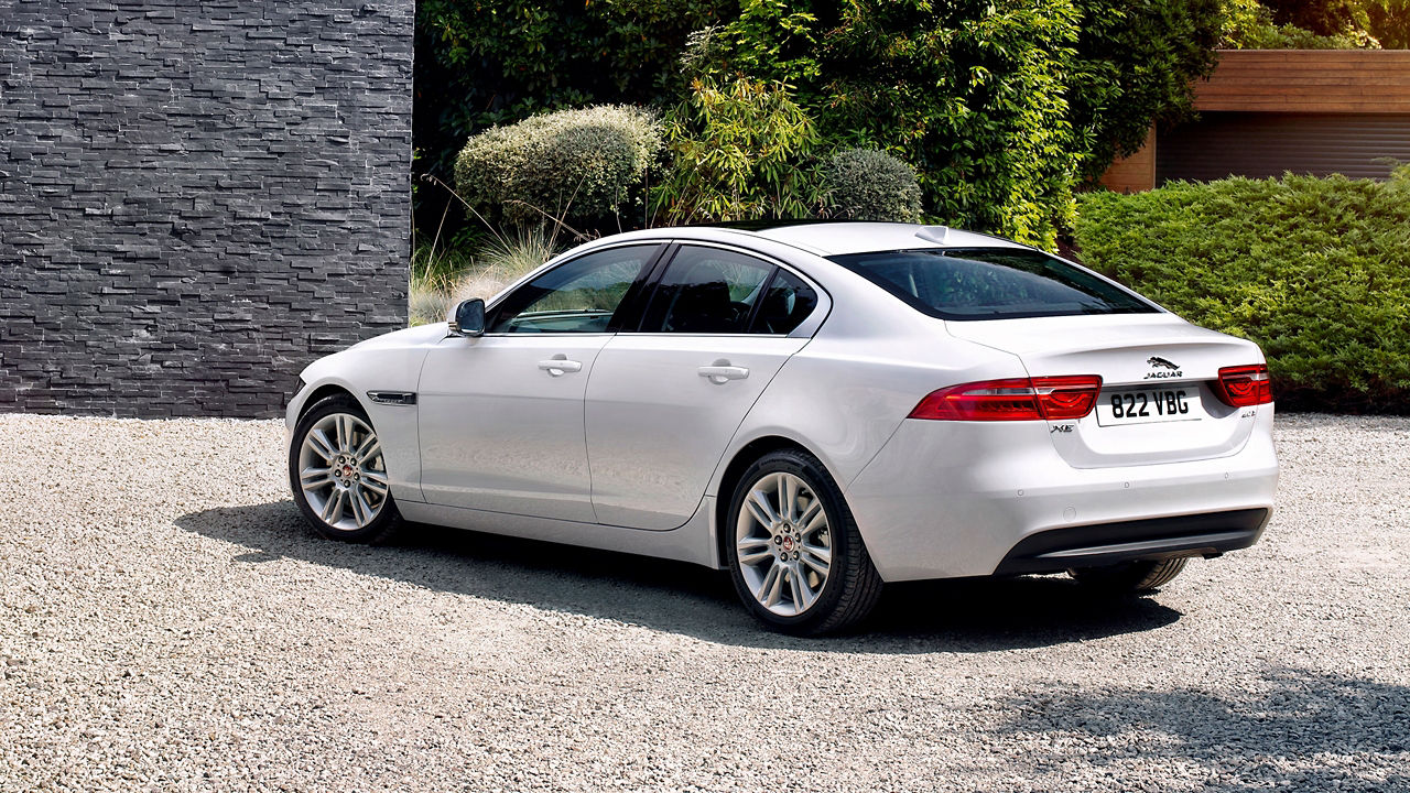 Jaguar XE Parked at Road