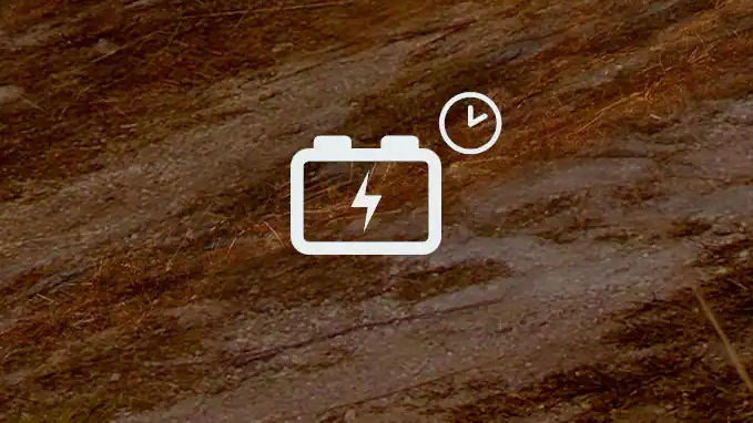 battery and clock icon