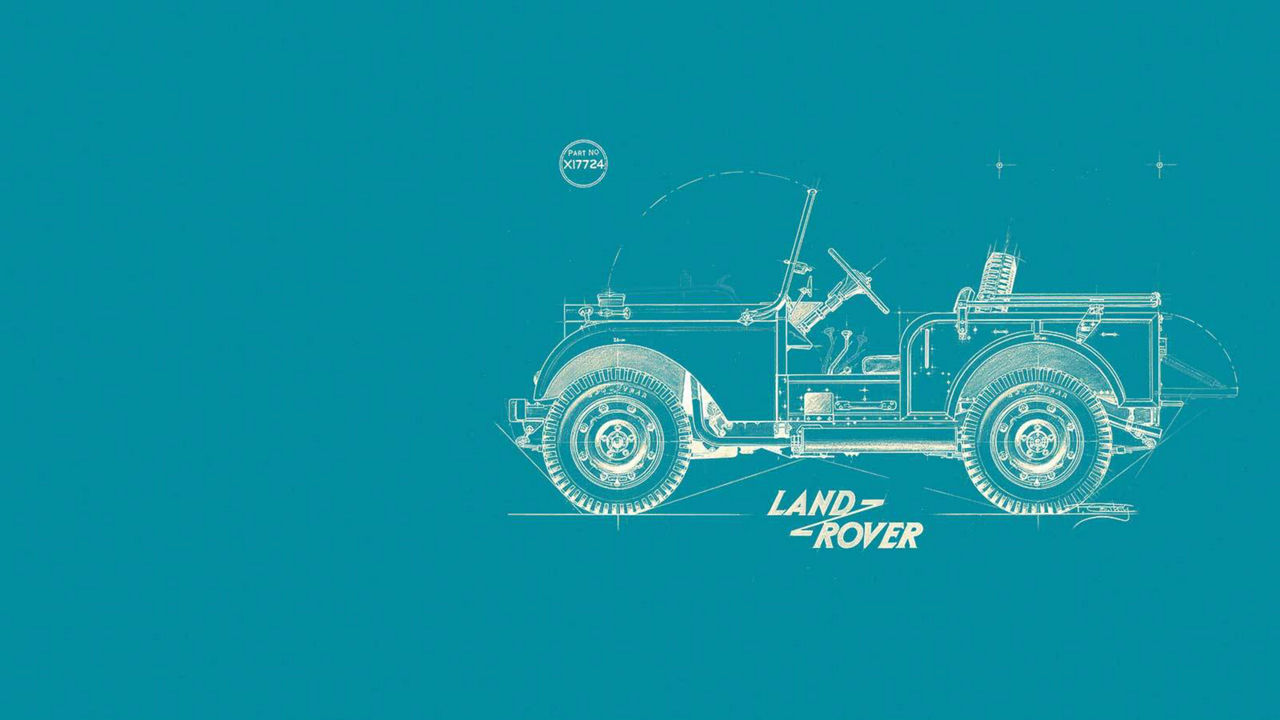 Blueprint Featuring A Land Rover Sketch of a Vehicle