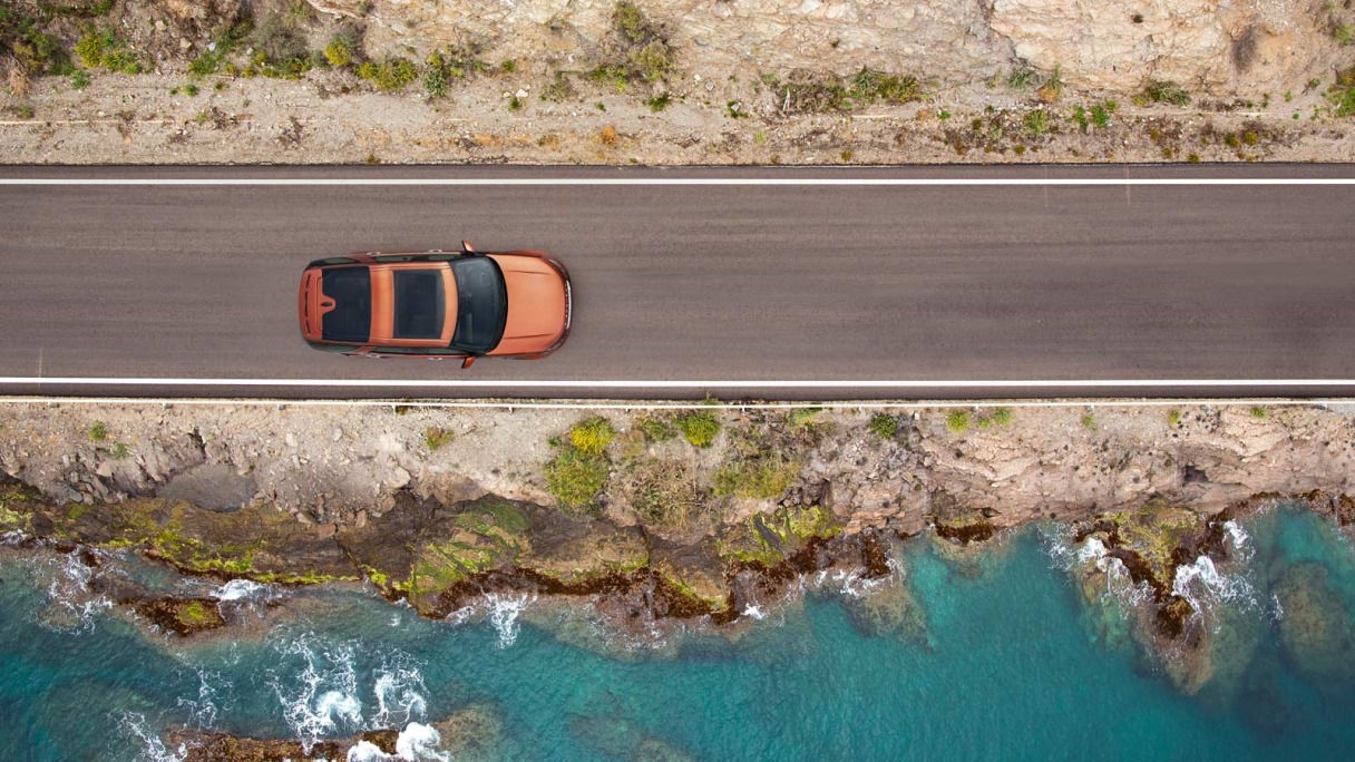 Range rover on road