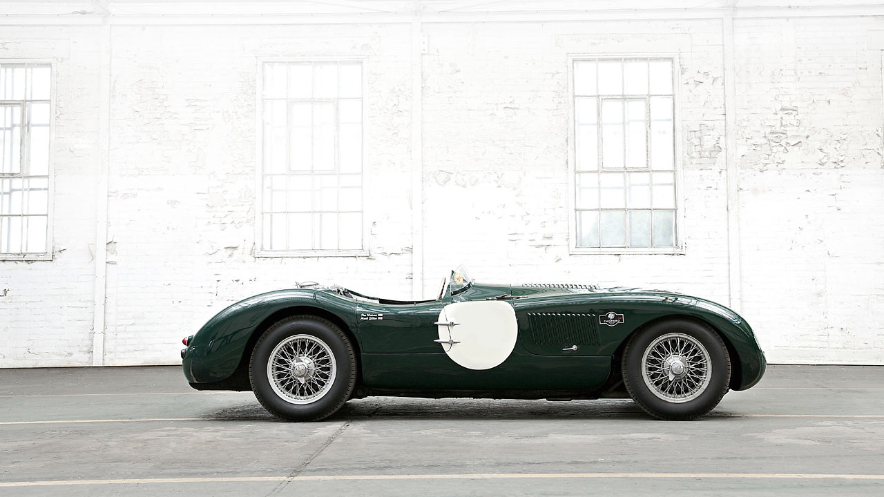 Jaguar heritage C-Type displayed in museum