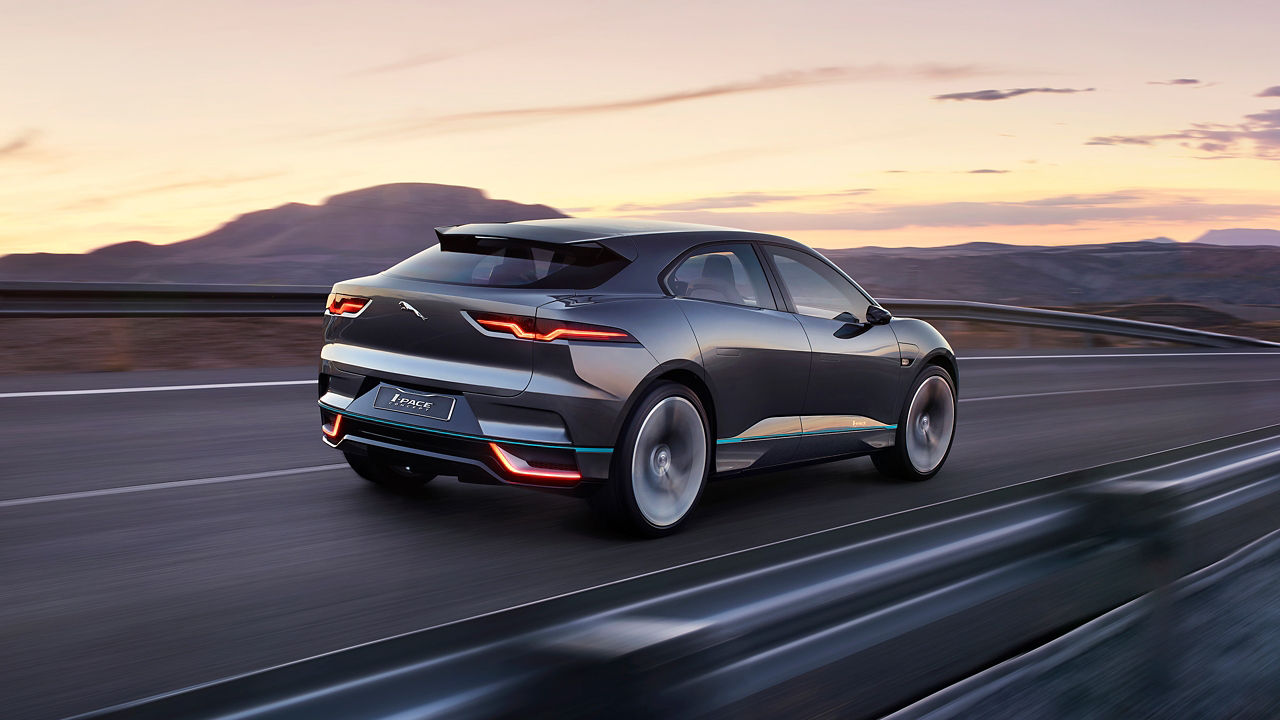 Jaguar I-Pace Running on Highway