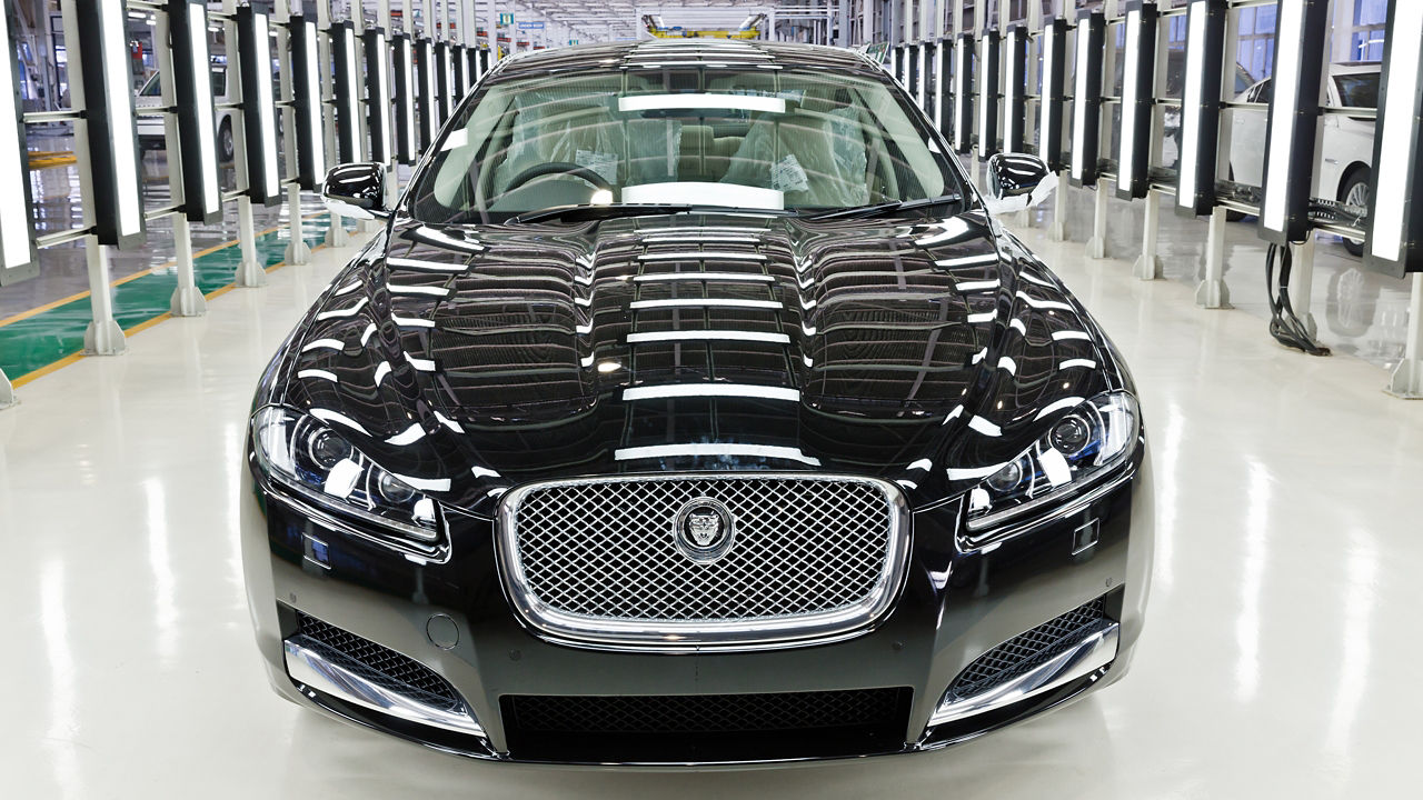 Jaguar XF Parked at Manufacturing Plant