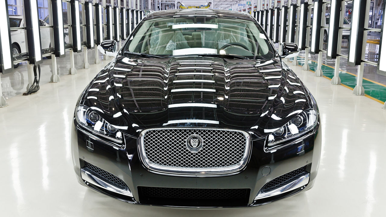 Jaguar XF Parked at Manufacturing Plant