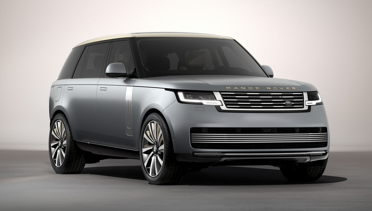 Range Rover parked in showroom