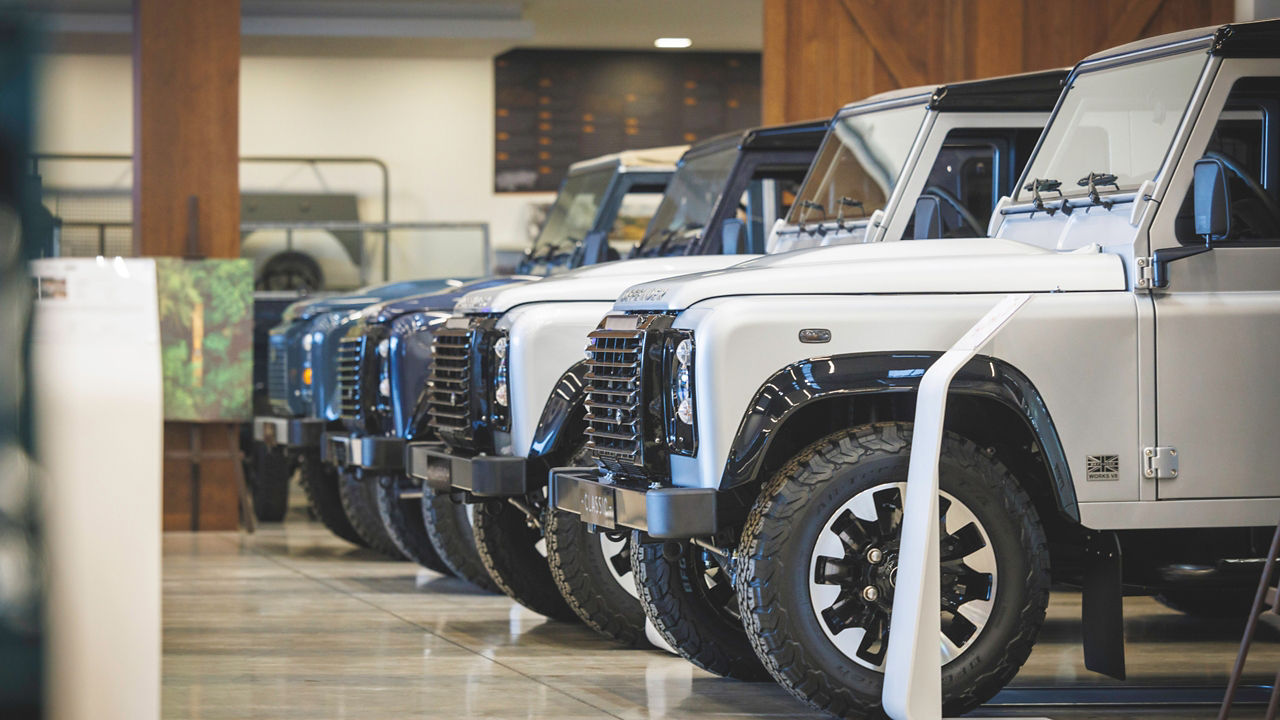 Defender Classic Editions in showroom